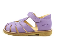 Angulus lilac confetti sandal with heart and glitter (narrow)